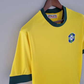 Camisa Retrô da Seleção Brasileira I 1970 Versão Torcedor
