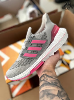 Tênis Ultraboost 2021 - Cinza/rosa