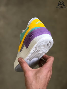 Tênis Air Force 1 Shadow - Branco/colorido 