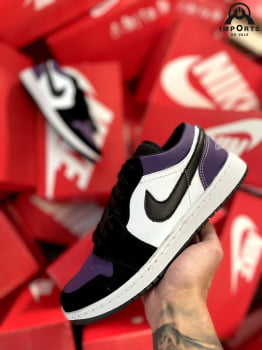 Tênis Air Jordan Low 1 - Roxo/branco
