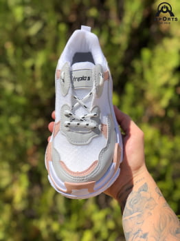 Tênis Balenciaga Triple S. - Cinza/rose