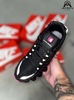 Tênis Shox 12 Molas - Preto/rosa
