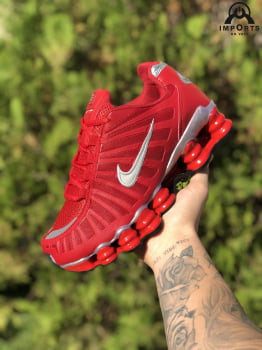 Tênis Shox 12 Molas - Vermelho/refletivo