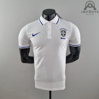 Camisa da Seleção Brasileira 2022 Low Neck  - Branca 