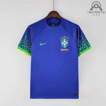 Camisa da Seleção Brasileira II Copa 2022 Versão Torcedor + Personalização Grátis Camisa da Seleção Brasileira II Copa 2022 Versão Torcedor + Personalização Grátis