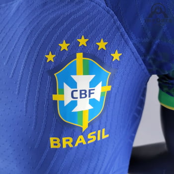 Camisa da Seleção Brasileira II Copa 2022 Versão Jogador + Personalização Grátis 