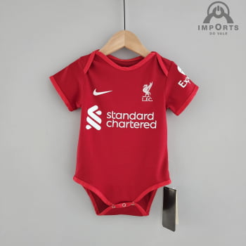 Body Infantil Liverpool l 22/23 + Personalização Grátis 