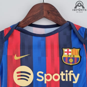 Body Infantil Barcelona I 22/23 + Personalização Grátis