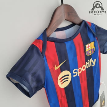 Body Infantil Barcelona I 22/23 + Personalização Grátis