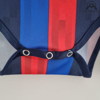 Body Infantil Barcelona I 22/23 + Personalização Grátis