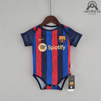 Body Infantil Barcelona I 22/23 + Personalização Grátis 