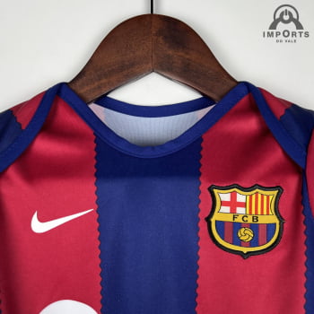 Body Infantil Barcelona I 23/24 + Personalização Grátis 