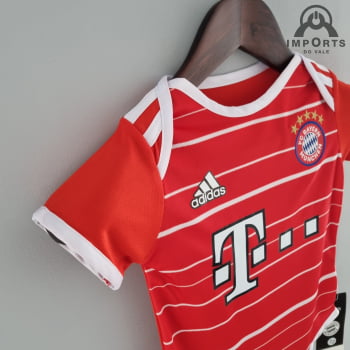 Body Infantil Bayern de Munique I 22/23 + Personalização Grátis 