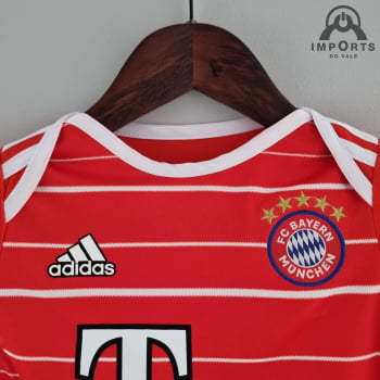 Body Infantil Bayern de Munique I 22/23 + Personalização Grátis 