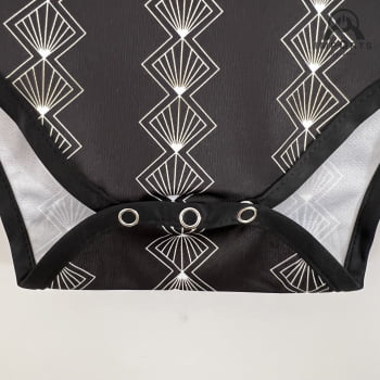 Body Infantil Corinthians 23/24 Preto + Personalização Grátis 