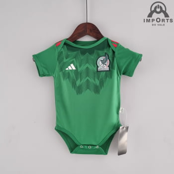Body Infantil da Seleção Mexicana I 2022 + Personalização Grátis 