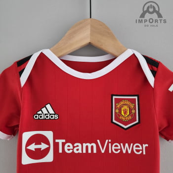 Body Infantil Manchester United l 22/23 + Personalização Grátis 