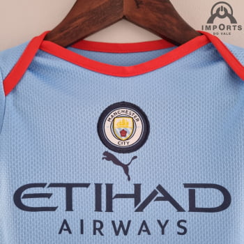 Body Infantil Manchester City I 22/23 + Personalização Grátis 