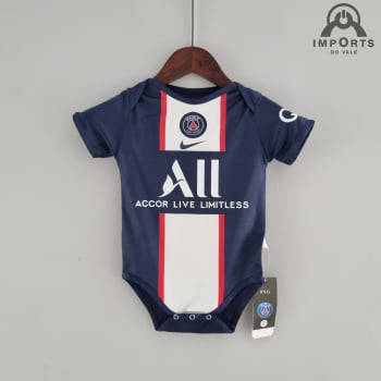 Body Infantil Paris Saint-Germain (PSG) I 22/23 + Personalização Grátis 