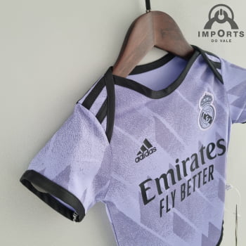 Body Infantil Real Madrid II 22/23 + Personalização Grátis 