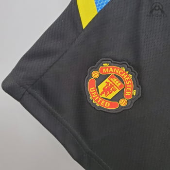 Calção Manchester United 21/22 Treino - Preto/azul