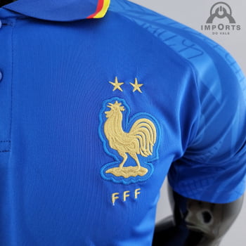Camisa Gola Polo da Seleção Francesa 22/23 - Azul