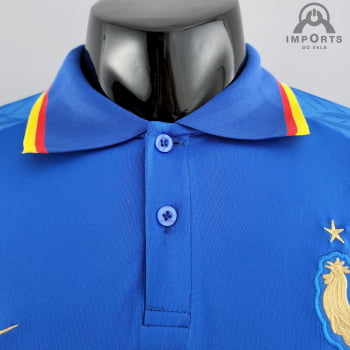 Camisa Gola Polo da Seleção Francesa 22/23 - Azul