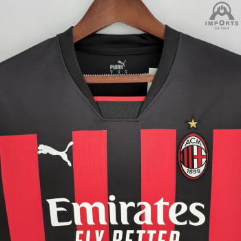 Camisa AC Milan l 22/23 versão Torcedor + Personalização Grátis