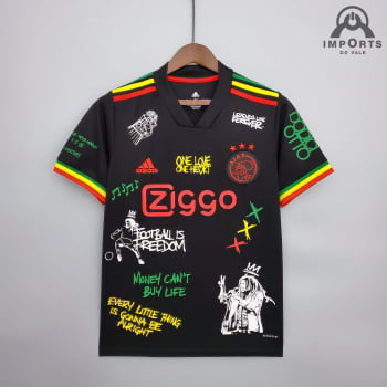 Camisa Ajax 21/22 Versão Torcedor Ed. Especial Bob Marley + Personalização Grátis