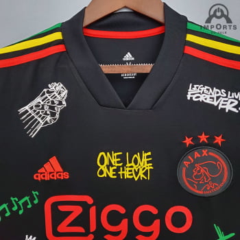 Camisa Ajax 21/22 Versão Torcedor Ed. Especial Bob Marley + Personalização Grátis