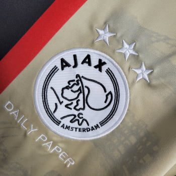 Camisa Ajax 23/24 Versão Torcedor Ed. Especial Daily Paper + Personalização Grátis 