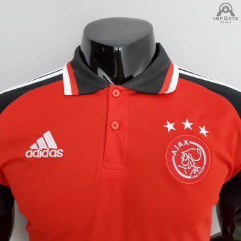 Camisa Gola Polo Ajax 21/22 Treino - Vermelha
