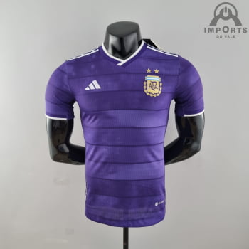 Camisa da Seleção Argentina 2022 Ed. Concept Roxa Versão Jogador + Personalização Grátis Camisa da Seleção Argentina 2022 Ed. Concept Roxa Versão Jogador + Personalização Grátis