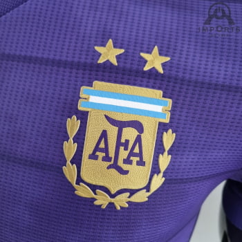 Camisa da Seleção Argentina 2022 Ed. Concept Roxa Versão Jogador + Personalização Grátis Camisa da Seleção Argentina 2022 Ed. Concept Roxa Versão Jogador + Personalização Grátis