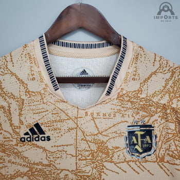 Camisa da Seleção Argentina 2021 Ed. Especial Golden x Memorial + Personalização Grátis