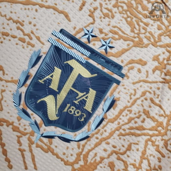 Camisa da Seleção Argentina 2021 Ed. Especial Golden x Memorial + Personalização Grátis