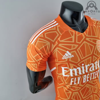 Camisa Arsenal 22/23 Versão Jogador Goleiro Laranja + Personalização Grátis