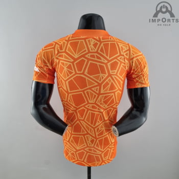 Camisa Arsenal 22/23 Versão Jogador Goleiro Laranja + Personalização Grátis