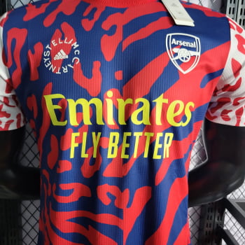Camisa Arsenal 22/23 Versão Jogador Treino - Vermelha/azul