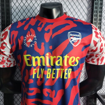 Camisa Arsenal 22/23 Versão Jogador Treino - Vermelha/azul