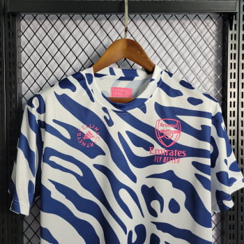 Camisa Arsenal 22/23 Versão Torcedor Ed. Especial Branca/azul + Personalização Grátis