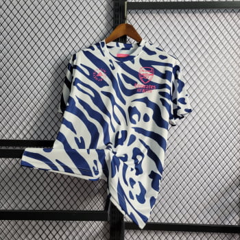 Camisa Arsenal 22/23 Versão Torcedor Ed. Especial Branca/azul + Personalização Grátis