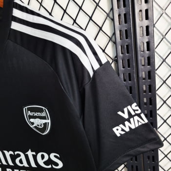 Camisa Arsenal 23/24 Goleiro Preta + Personalização Grátis