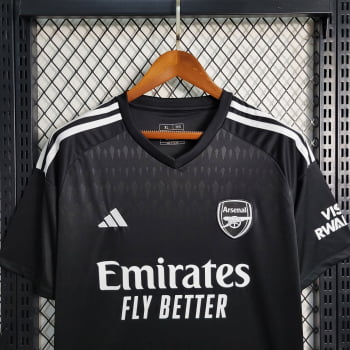 Camisa Arsenal 23/24 Goleiro Preta + Personalização Grátis