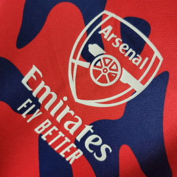 Camisa Arsenal 23/24 Treino - Vermelha/azul Camisa Arsenal 23/24 Treino - Vermelha/azul