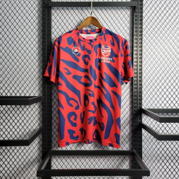 Camisa Arsenal 23/24 Treino - Vermelha/azul Camisa Arsenal 23/24 Treino - Vermelha/azul