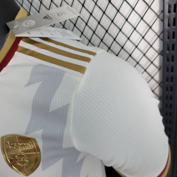 Camisa Arsenal 23/24 Versão Jogador Ed. Especial Branca + Personalização Grátis