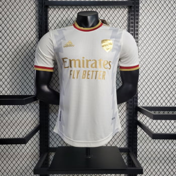 Camisa Arsenal 23/24 Versão Jogador Ed. Especial Branca + Personalização Grátis