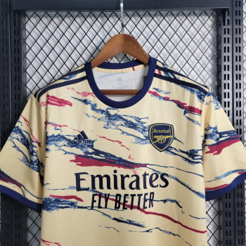 Camisa Arsenal 23/24 Versão Torcedor Ed. Especial Bege + Personalização Grátis