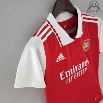 Camisa Arsenal I 22/23 Versão Feminina + Personalização Grátis